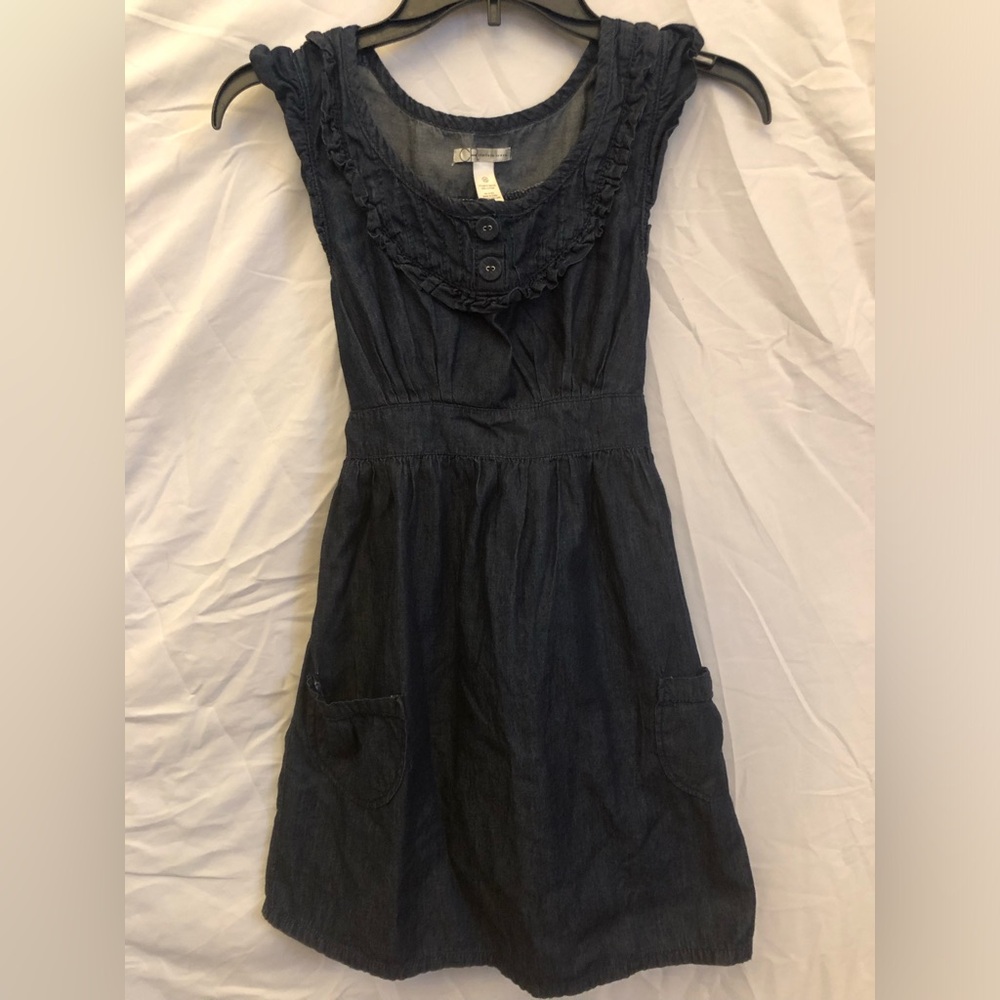 XS Charlotte Russe Blue Cotton Denim Dress